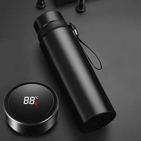 Temperature Water Bottle, LED Temperature Display, Hot Cold Vacuum Flasks, stainless Steel Thermos, LED 500ML Smart Thermos