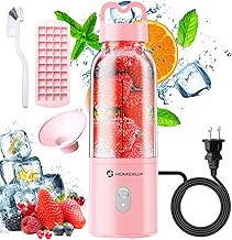 Aiwa USB Rechargeable Juicer Blender 4 Blades Electric Blender Mini Portable Personal Size Juicer Cup USB Rechargeable Mixer 380ml Food Grade Water Bottle Portable Fruit Juicer Machine