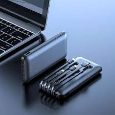 Akcome Super Fast Power Bank 20000mAh Quick Charge power bank built-in cables