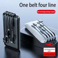 Akcome Super Fast Power Bank 20000mAh Quick Charge power bank built-in cables