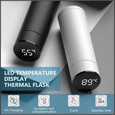 Temperature Display Vacuum Insulated Water Bottle 17oz,Thermo Flask Made of Premium Stainless Steel Coffee Cup,