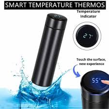 Temperature Display Vacuum Insulated Water Bottle 17oz,Thermo Flask Made of Premium Stainless Steel Coffee Cup,