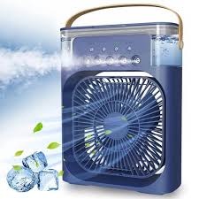 Rechargeable 4 In 1 Fan Air Cooler with Humidifier & Night Light | Mist Fan
