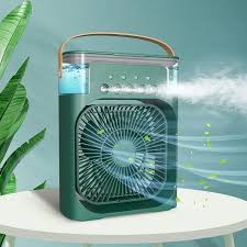 Rechargeable 4 In 1 Fan Air Cooler with Humidifier & Night Light | Mist Fan